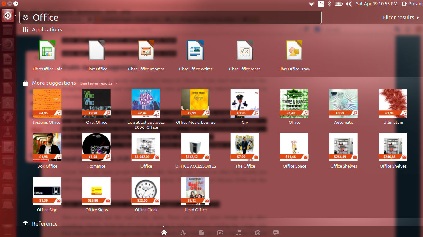 Shopping and Search-Ubuntu 14.04