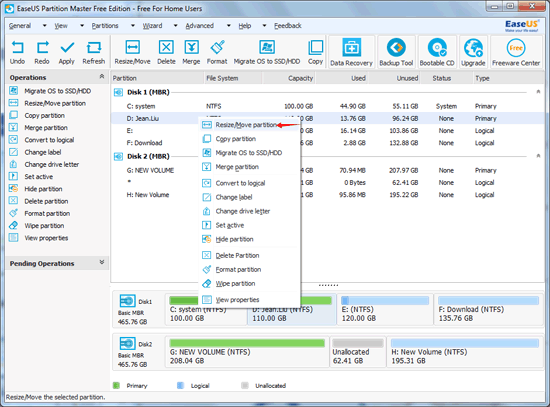 download easeus partition master free 10.8