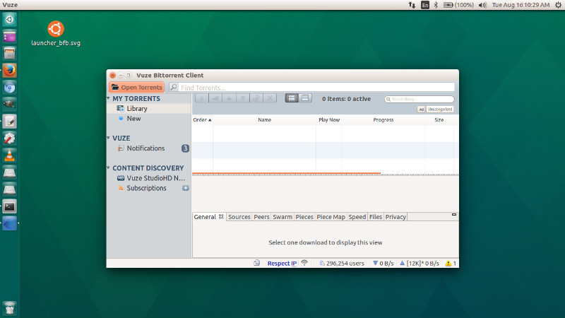 Install Vuze Bittorrent Client (Azureus) On Ubuntu 16.04