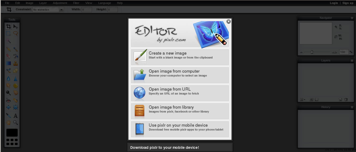 pixlr editor online advanced