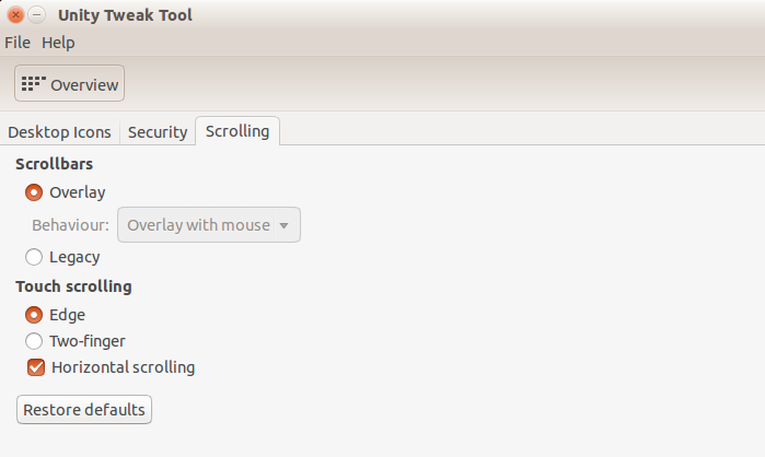 Unity Tweak Tool-Mouse