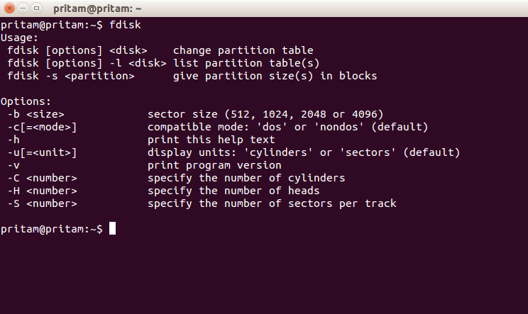 fdisk-command-options