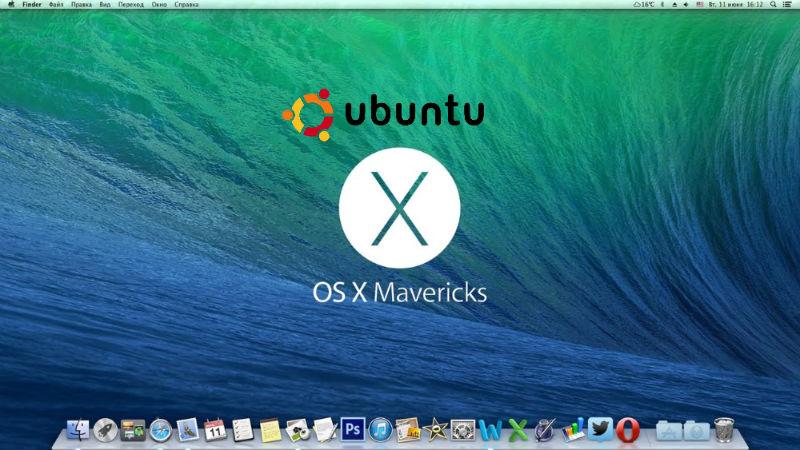 linux mac os mavericks theme