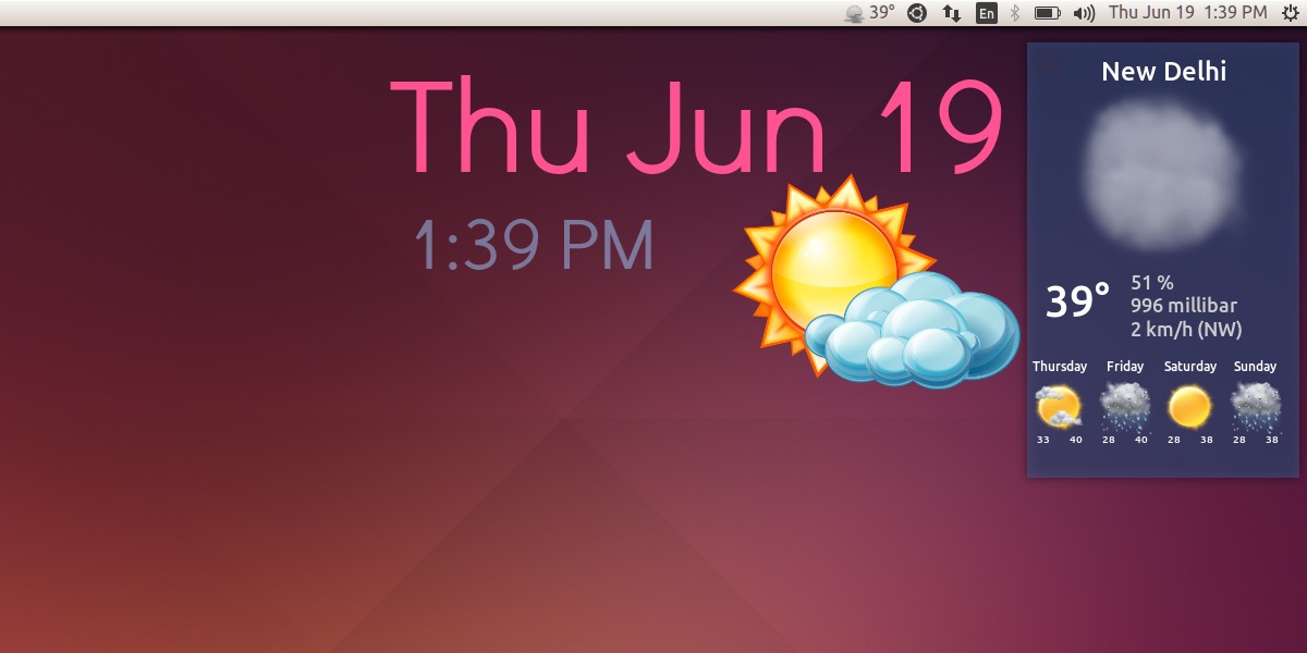 desktop weather indicator ubuntu