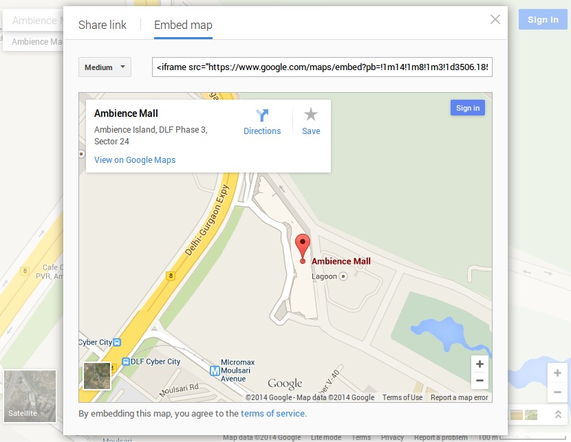 google map embed iframe