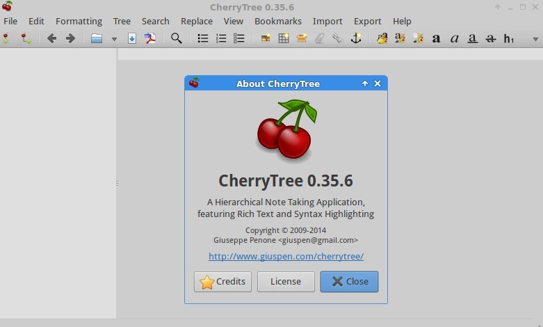 CherryTree 0.99.56 free download