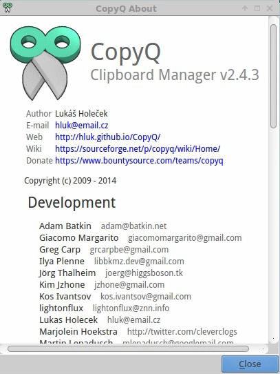 copyq clipboard manager