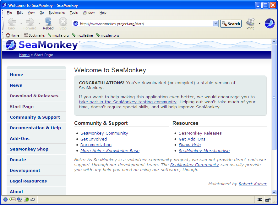 standalone seamonkey browser