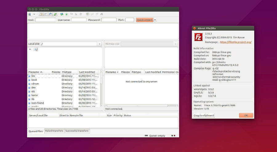 download filezilla ubuntu terminal