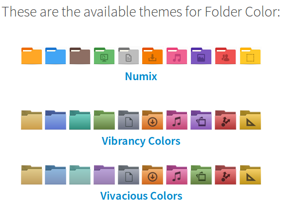 change folder icon color on linux lite