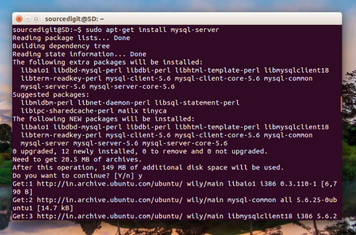 install mysql ubuntu