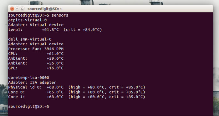 ubuntu check cpu temperature