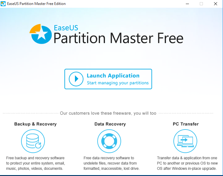 create a partition using easeus partition master 10.5