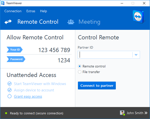 teamviewer 11 to connect with people