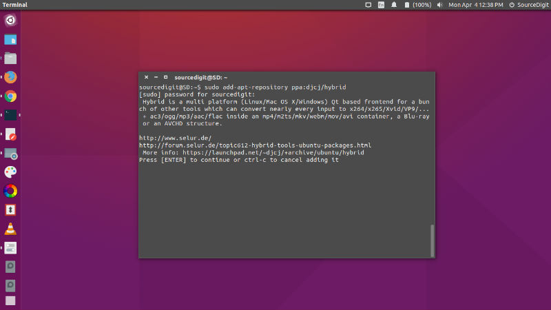 ubuntu ffmpeg install command line