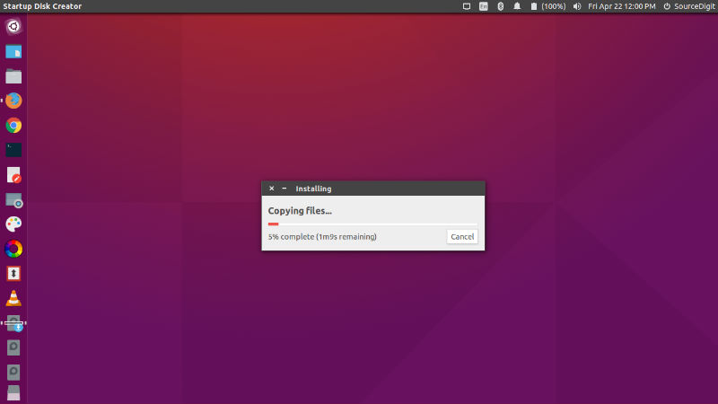 ubuntu install disk creator