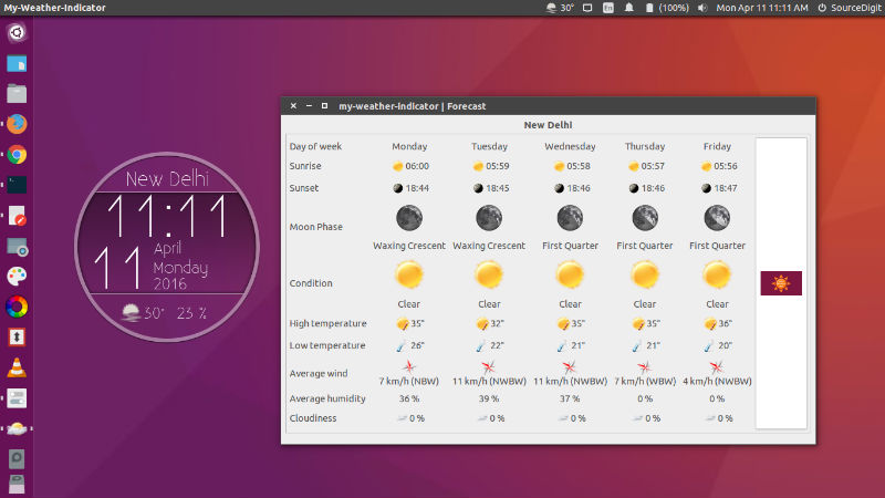 ubuntu 16.04 simple weather indicator
