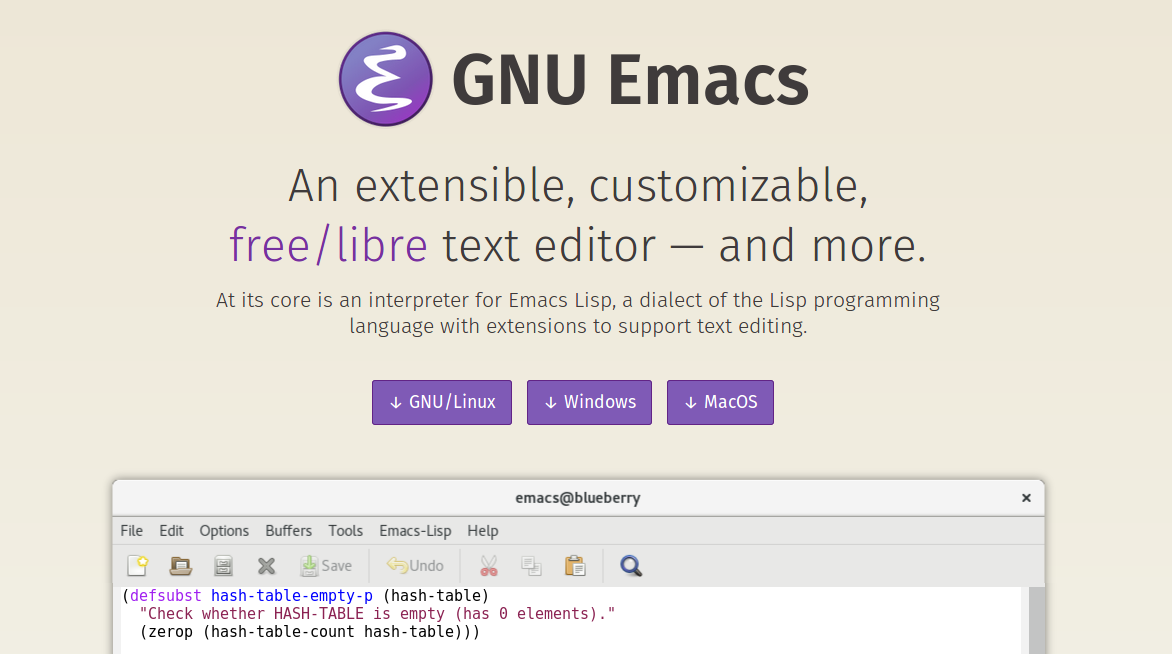 Emacs linux что это