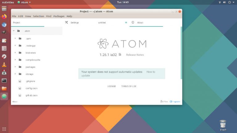 Как установить atom на ubuntu