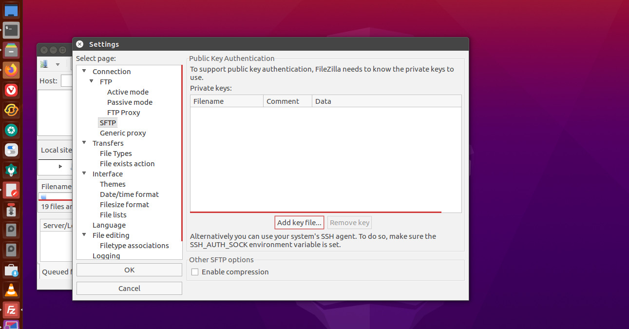 ubuntu filezilla client deb