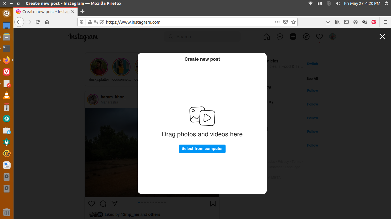 How To Post On Instagram From Chromebook